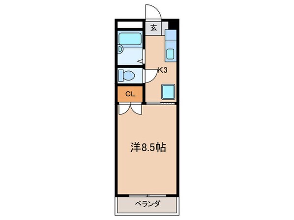 カレッジ花尾の物件間取画像